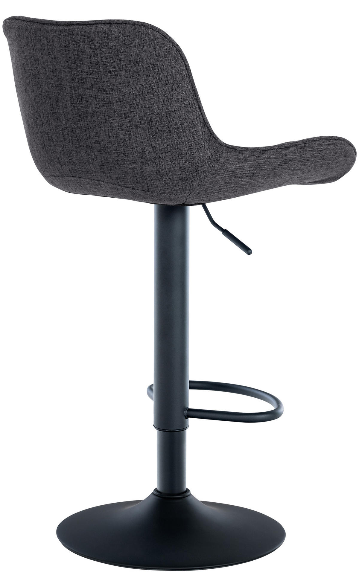 BARHOCKER Minerva Stoff schwarz - Schwarz, Textil/Metall (48/105/54cm) - TPFLiving