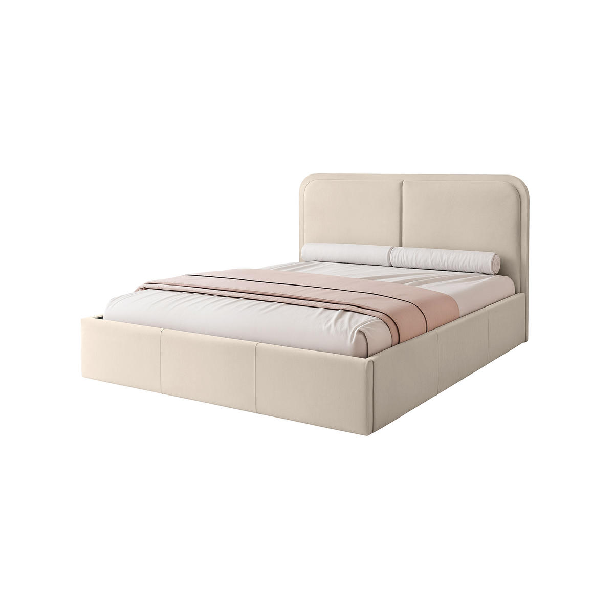 POLSTERBETT OLLEO 140x200 cm, Ecru - Taupe, Textil (140/200cm) - Fedve