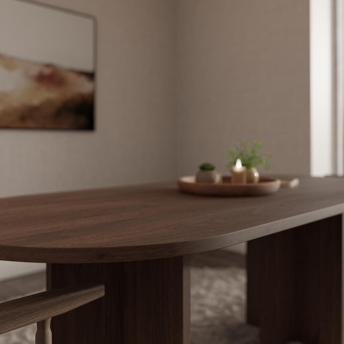 ESSTISCH Nussbaum Okapi SANAS - Nussbaumfarben, Holzwerkstoff (90/204/75cm) - Compleo24