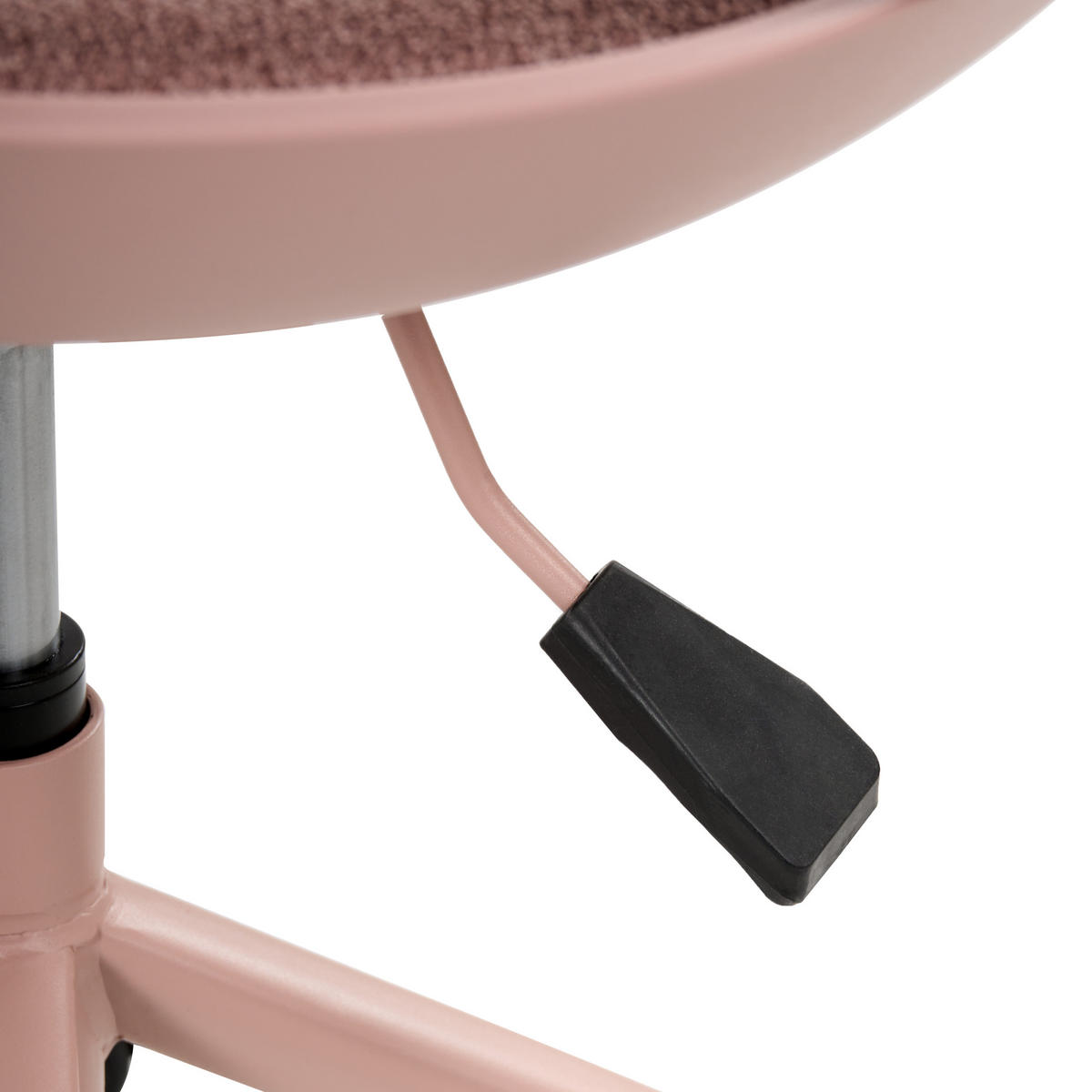 BÜROSTUHL Rosa Gleeful - Pink/Schwarz, Textil (64/77/64cm) - Beliani