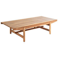 LOUNGETISCH Heller Holzfarbton Giaveno - Hellbraun, Holz (79/145/38cm) - Beliani