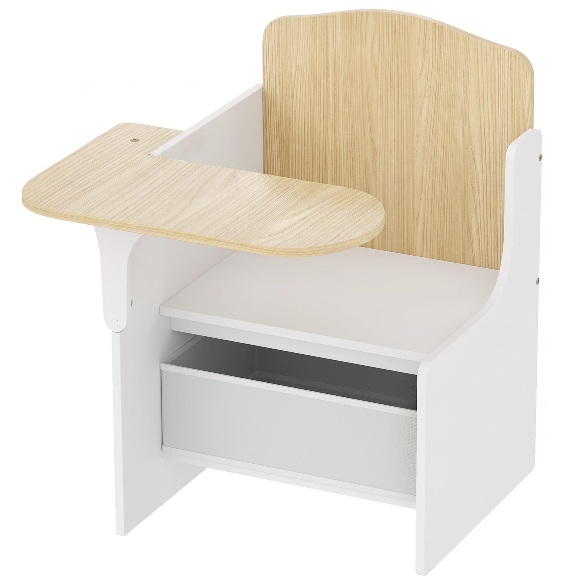 Aiyaplay Kindertisch-Mit-Stuhl Weiß 51x59x58.5 cm
