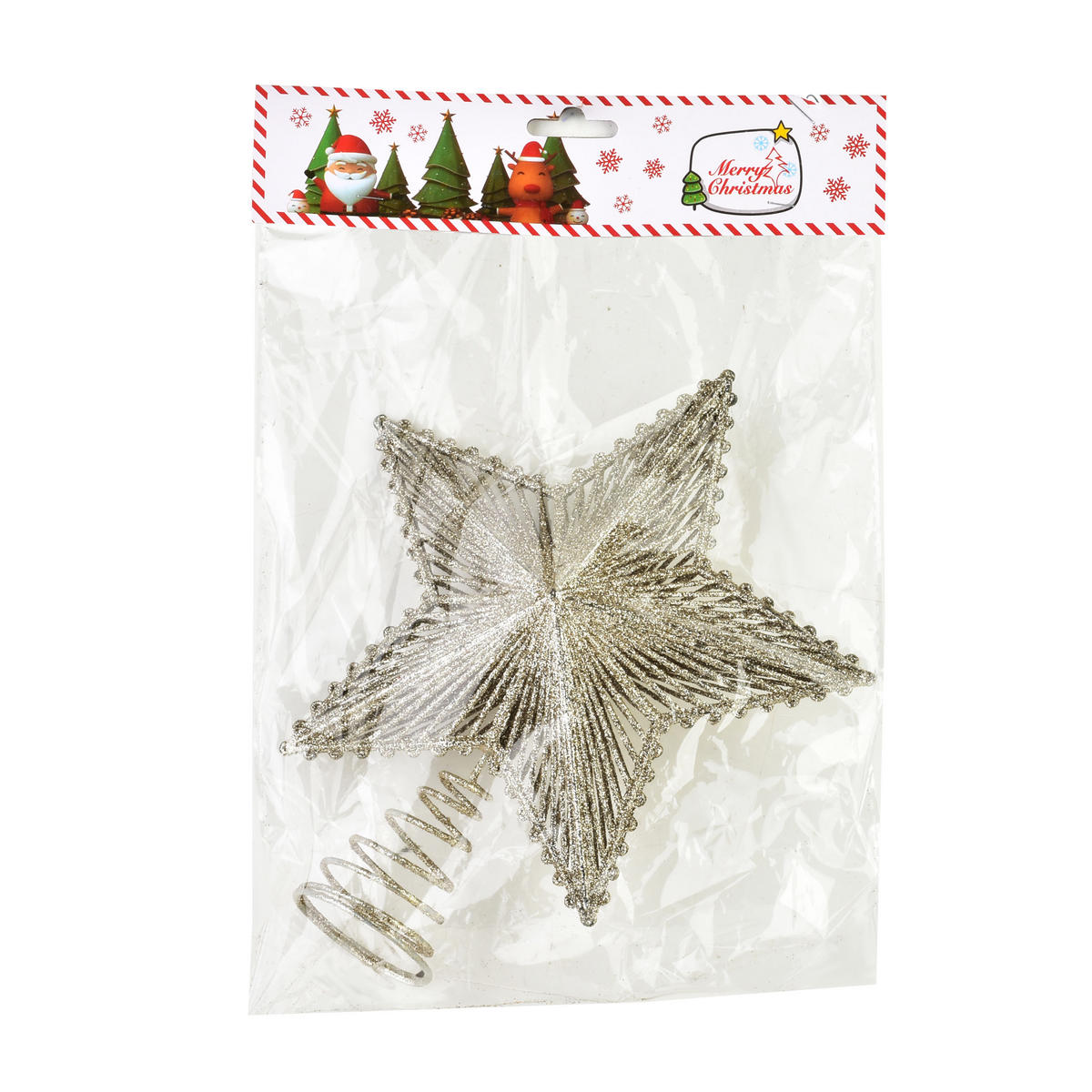 CHRISTBAUMSPITZE Santa Lila Gold 30x22x5 cm Kunststoff - Goldfarben, Kunststoff (5cm) - Mondex