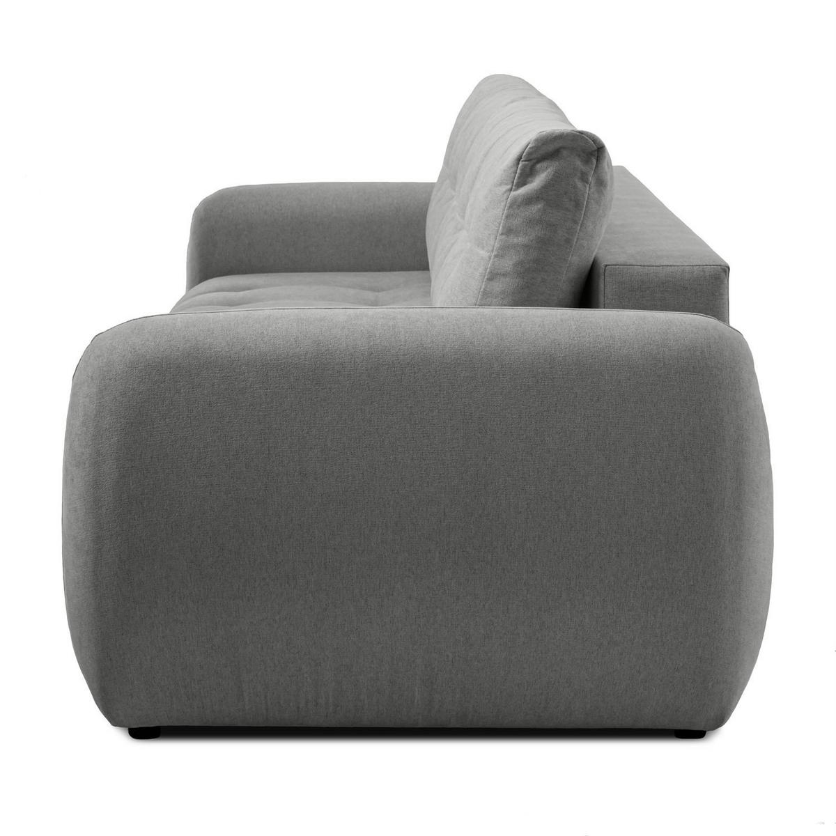 SOFA OMEGA Zweisitzer mit Schlaffunktion, Rosa 15 - Dunkelgrau, Textil (252/92/105cm) - Lookway