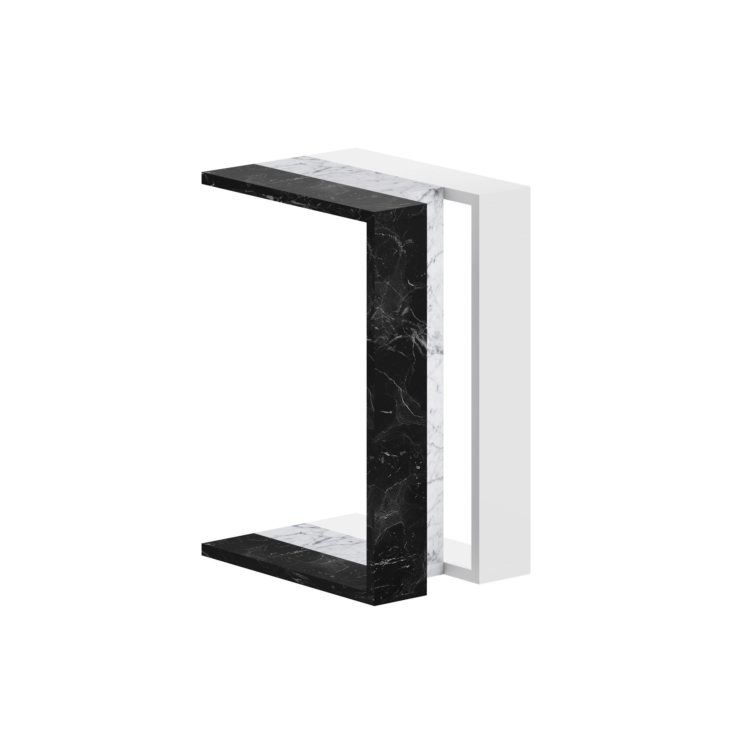Decortie Beistelltisch Schwarz 30x57x40 cm