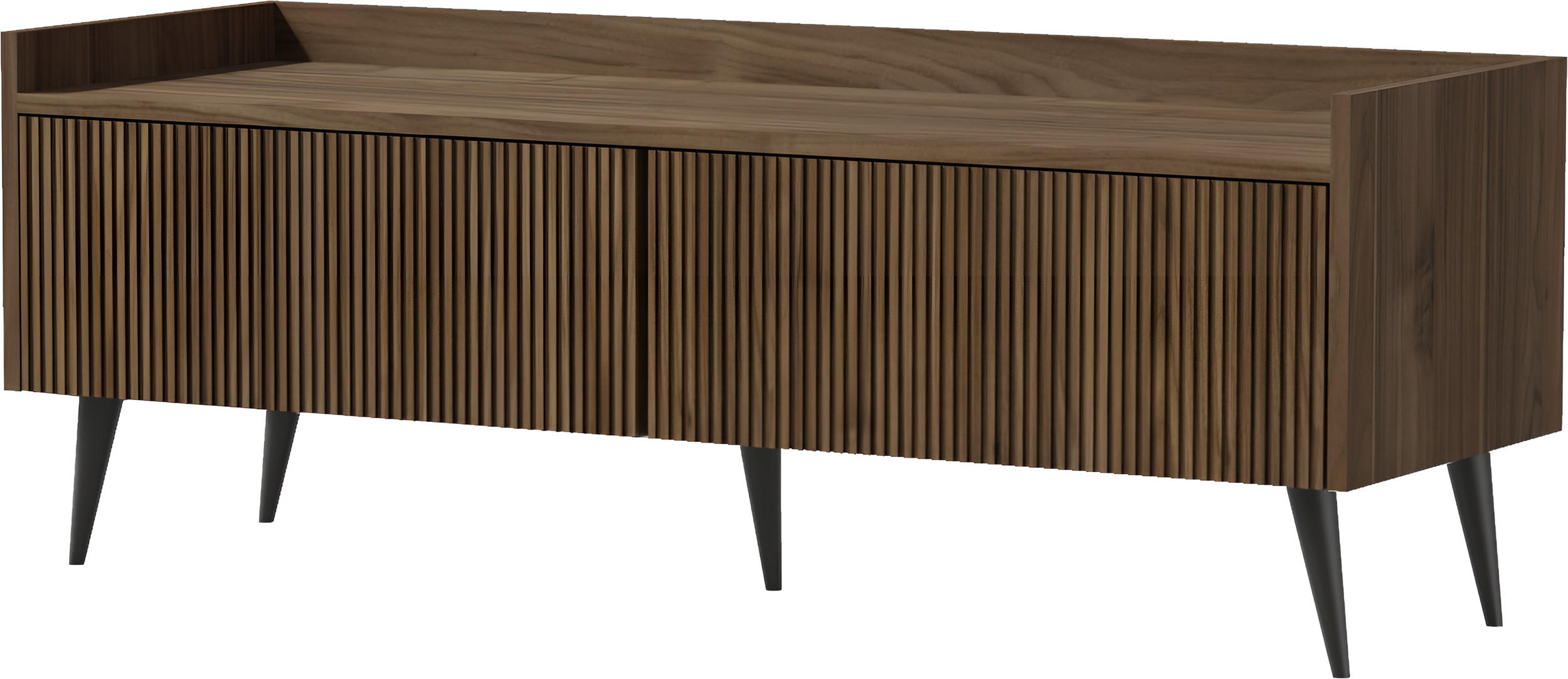 TV-LOWBOARD Arysa in Braun Walnuss Holzoptik 120/45/41 cm - Dunkelbraun/Walnussfarben, Holzwerkstoff/Metall (121/45/41cm) - WFL GROUP