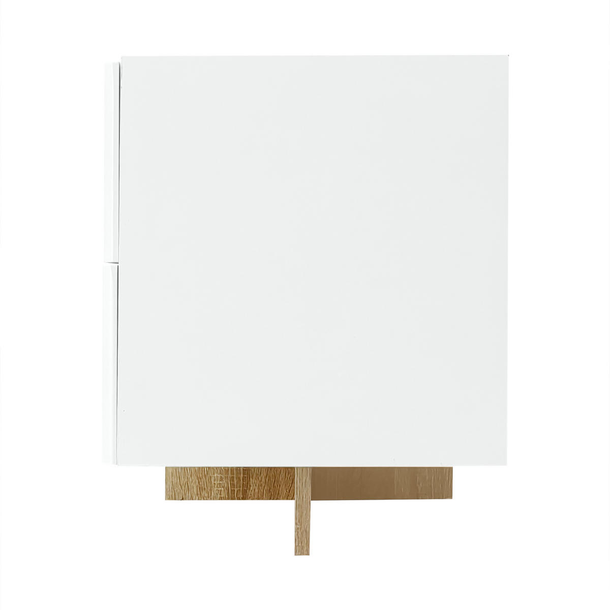 LOWBOARD in Weiß und Gold mit 3 Türen und 2 Schubladen für Wohnzimmer, B190/T35/H45 cm - Weiß, Holzwerkstoff (190/45/35cm) - STILVORA