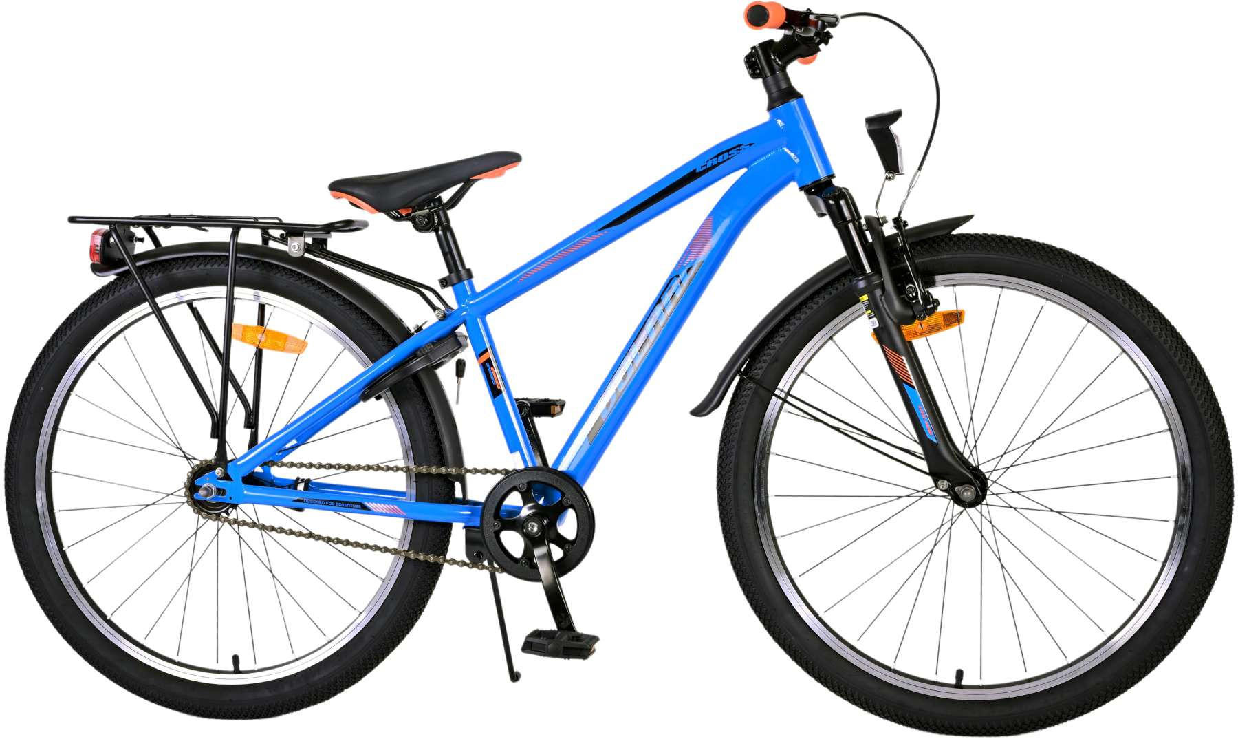 KINDERFAHRRAD Cross - Jungen - Rücktritt + Handbremse - 24 Zoll - Blau - Blau, Metall (70cm) - TPFSports