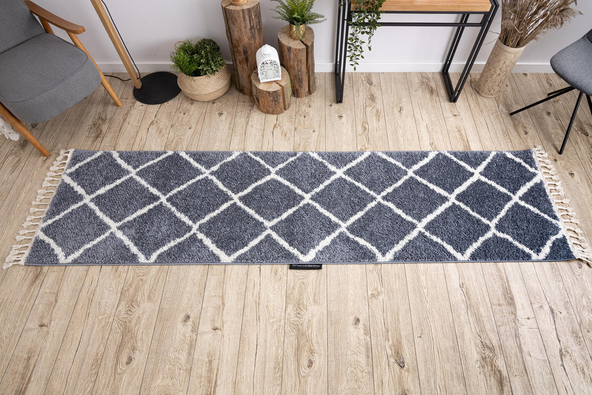 TEPPICH Berber 60/300 cm - Grau, Textil (60/300cm) - rugsX