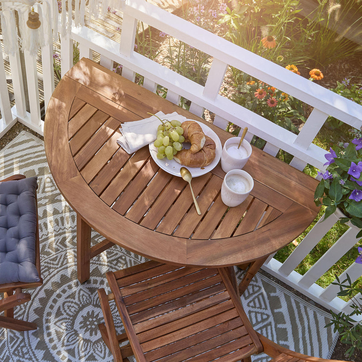 BALKON-SET (3-teilig) Somerset - Braun, Holz - BUTLERS