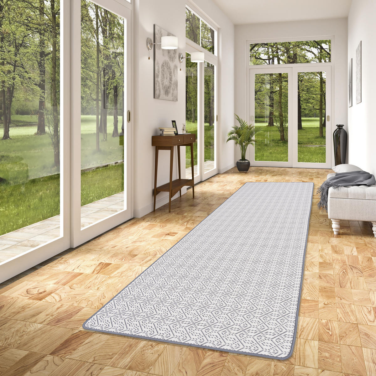 IN- UND OUTDOOR TEPPICH LÄUFER BEIDSEITIG CAPE COD - Anthrazit, Textil (80/240cm) - Snapstyle