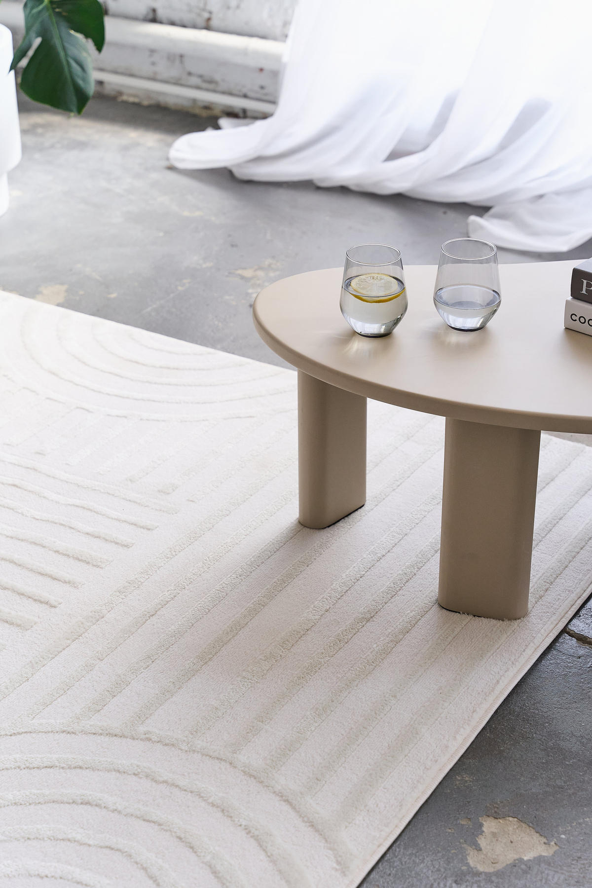 TEPPICH HYGGE Cremeweiß Quadrat 160/160 cm - Creme, Textil (160/160cm) - Tapiso