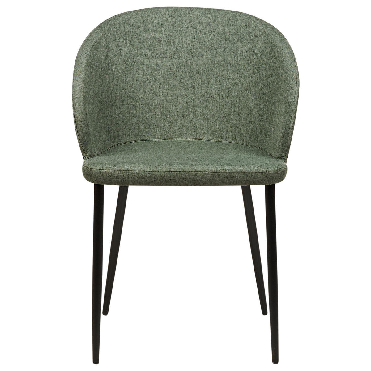 JÍDELNÍ ŽIDLE sada 2 ks tmavě zelená/černá Mason - černá/zelená barva, textil (45/82/45cm) - Beliani