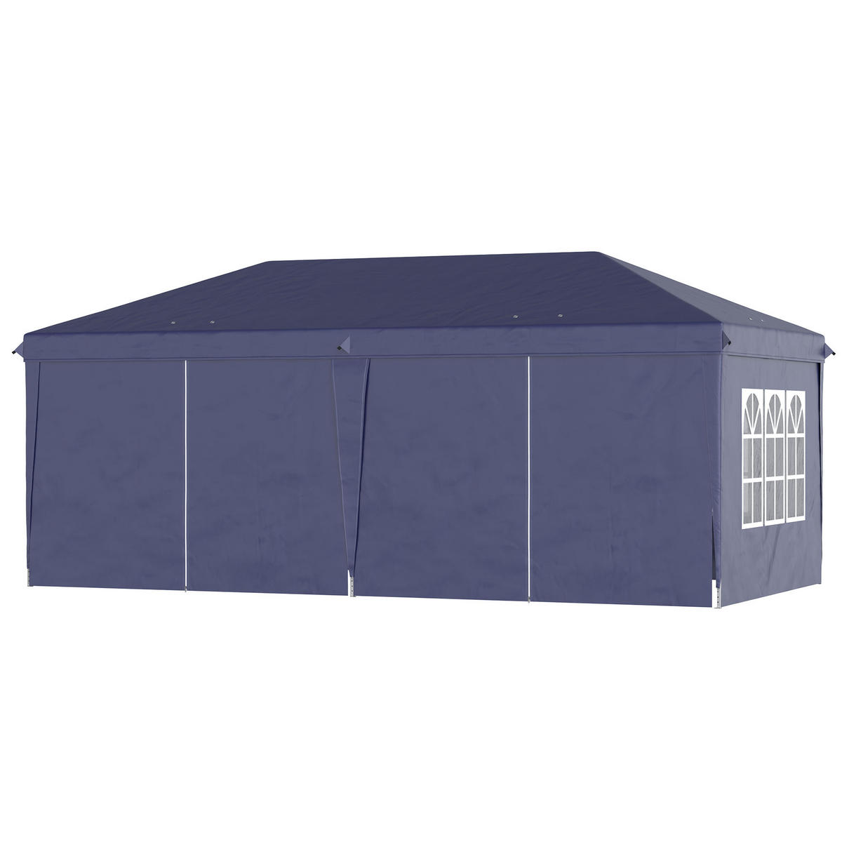 FALTPAVILLON 5,85 x 2,95 m mit UV-Schutz blau - Blau, Metall (295/270/585cm) - ComfortXL