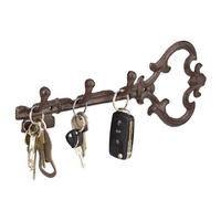 KLÍČOVÁ deska - hnědá, kov (33/12.5/4.5cm) - Relaxdays