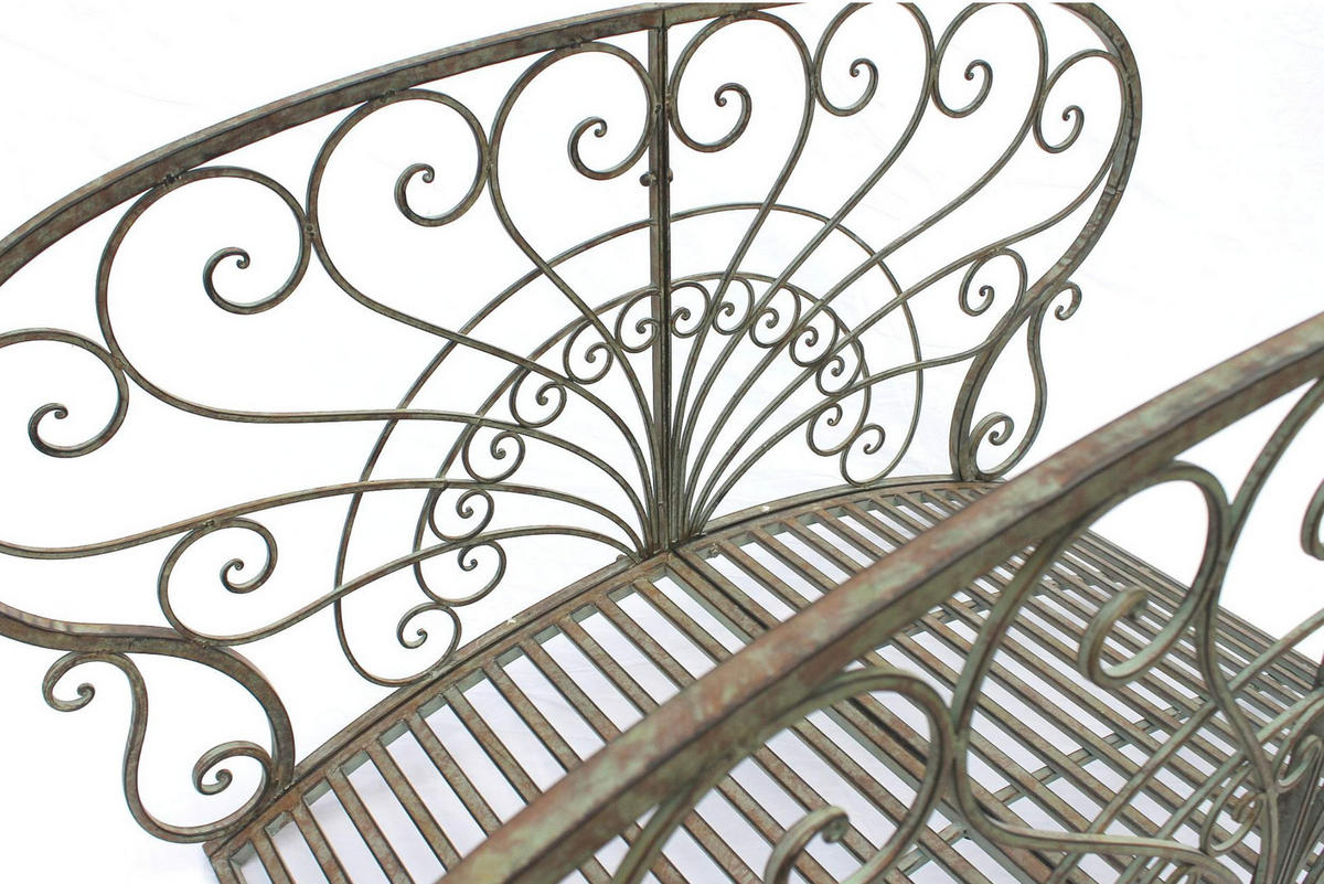 GARTENBRÜCKE mit Geländer Metall Braun 150 cm 150106 - Grün, Metall (150/82/80cm) - DanDiBo