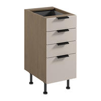 UNTERSCHRANK D40S4 AX – Sorento Beige – Beige / Eiche - Eichefarben/Beige, Holzwerkstoff (40/87/52cm) - ROYAL24_MARKT