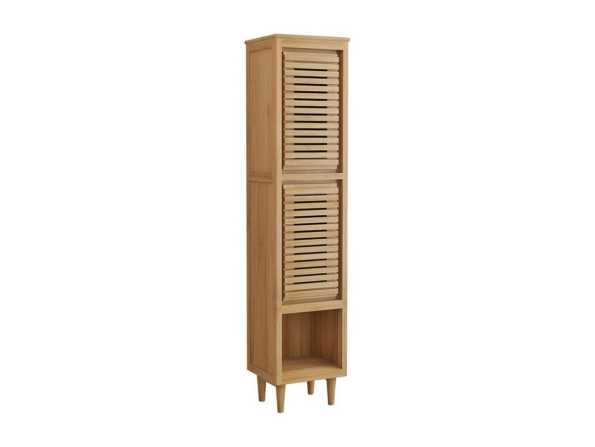 BADSCHRANK - 40 cm x 35 cm - holz - naturfarben hell Toraja - Naturfarben, Holz (40/180/35cm) - Vente-Unique