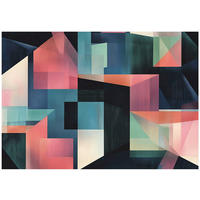 FOTOTAPETE Abstrakt Geomatisch Bunt Wohnzimmer Schlafzimmer 150x105 - Multicolor, Papier (150/105cm) - Wallarena