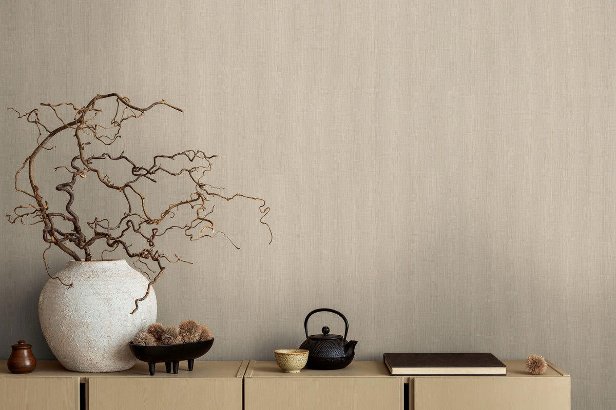 VLIESTAPETE Beige 53/1005 cm - Beige, Textil (53/1cm) - KUNSTLOFT