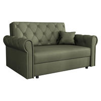 SCHLAFSOFA Viva Roma II - Dunkelgrün/Schwarz, Holz/Textil (148/85/98cm) - MIRJAN24