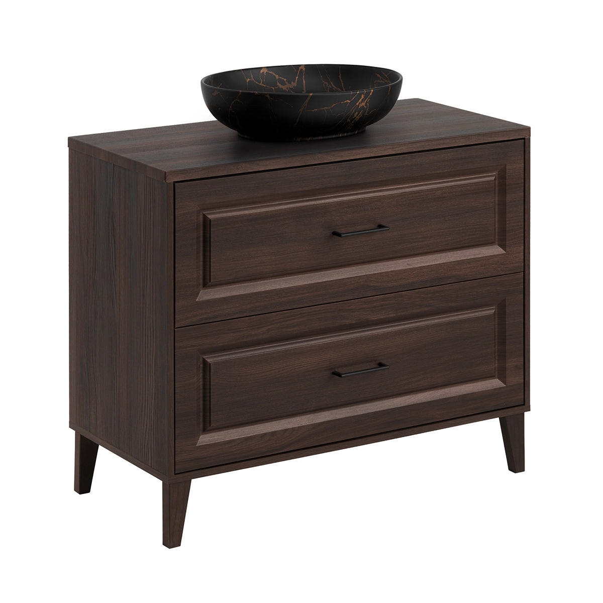 WASCHTISCH 100cm Moka Holz - Braun, Holzwerkstoff (100/84.5/46cm) - Petits-meubles