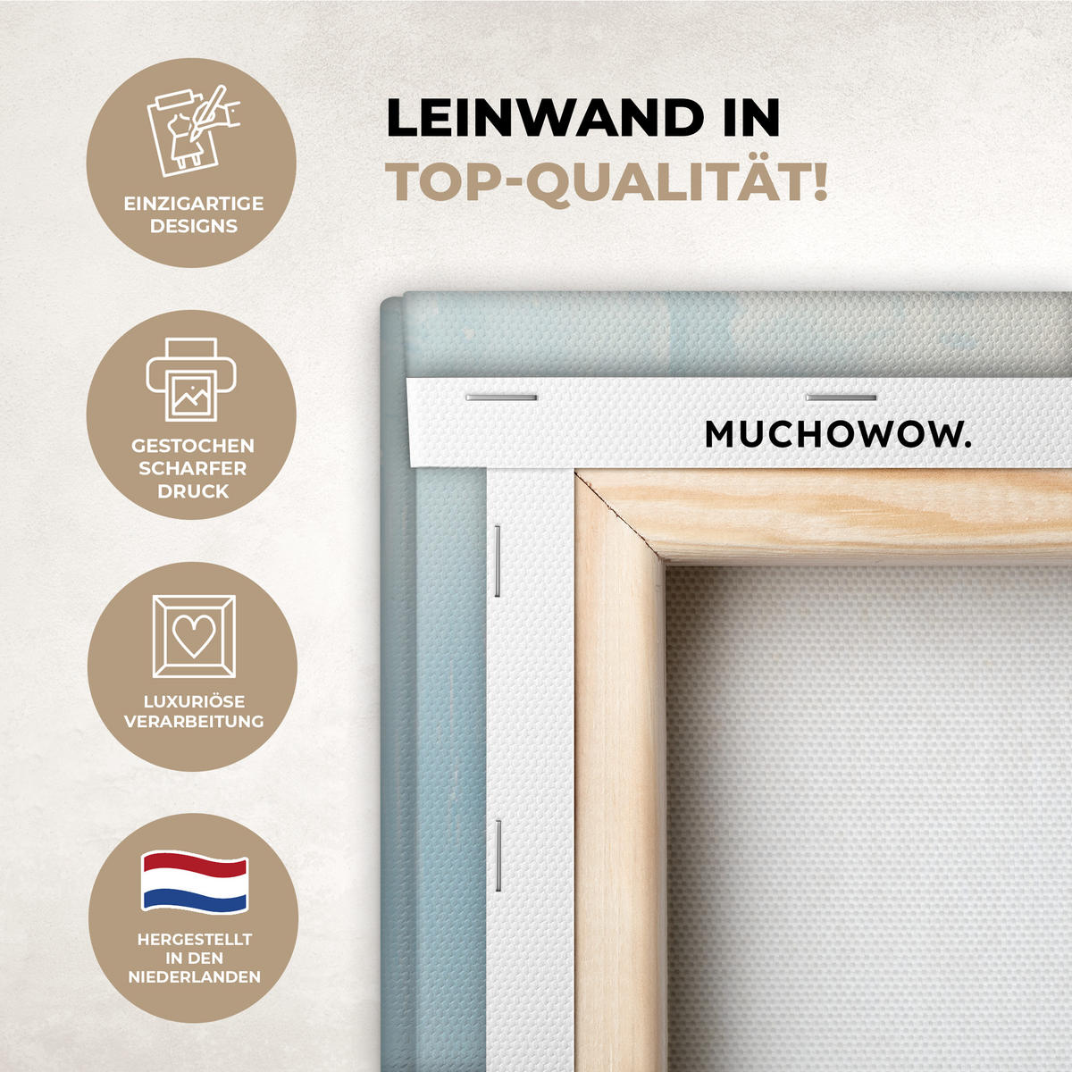 LEINWANDBILD Wald - Winter - Natur - Abstrakt - Schnee Deko XXL 80x120 cm - Weiß, Textil (80/120cm) - MuchoWow