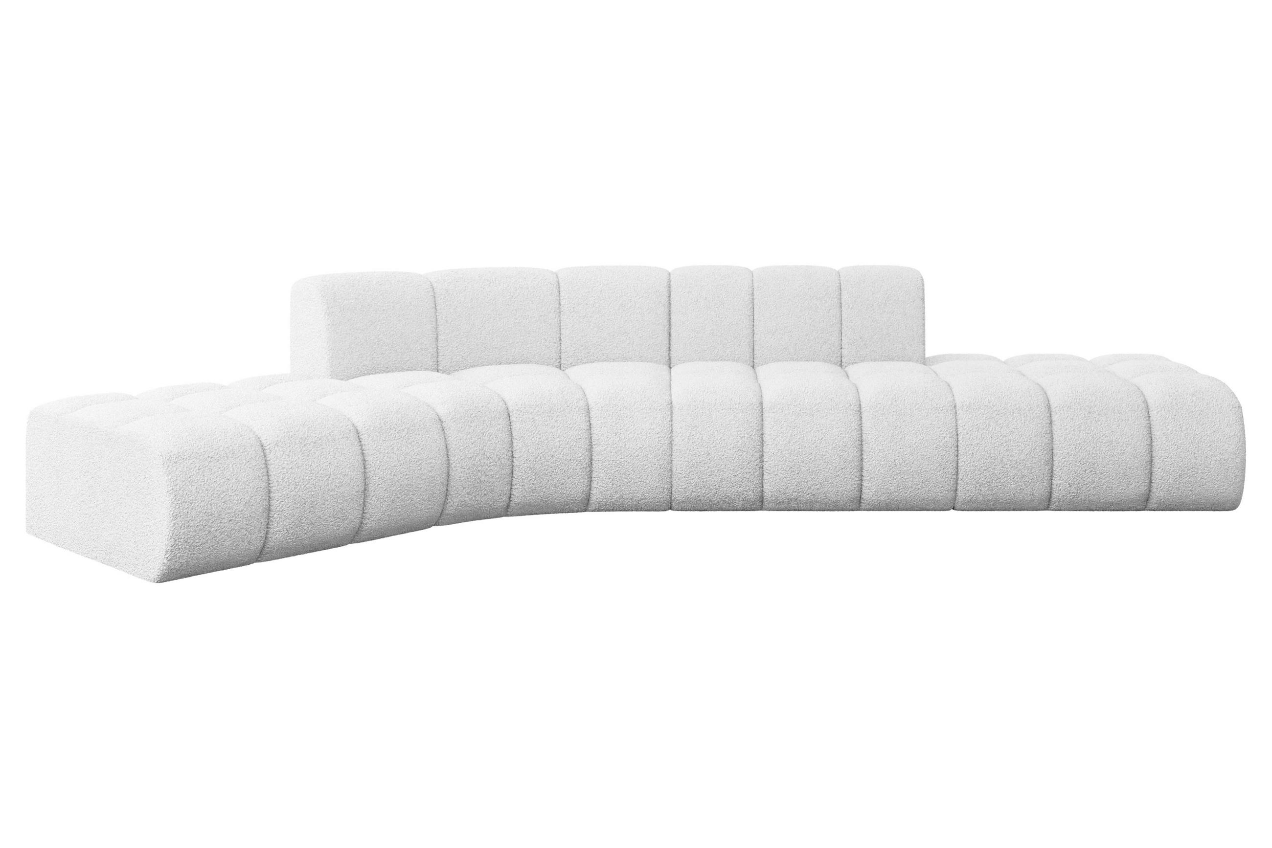 ECKSOFA modulares Sofa Solven-L1 - 380x174x70 cm Weiß - Weiß, Holzwerkstoff/Textil (380/174cm) - ALTDECOR