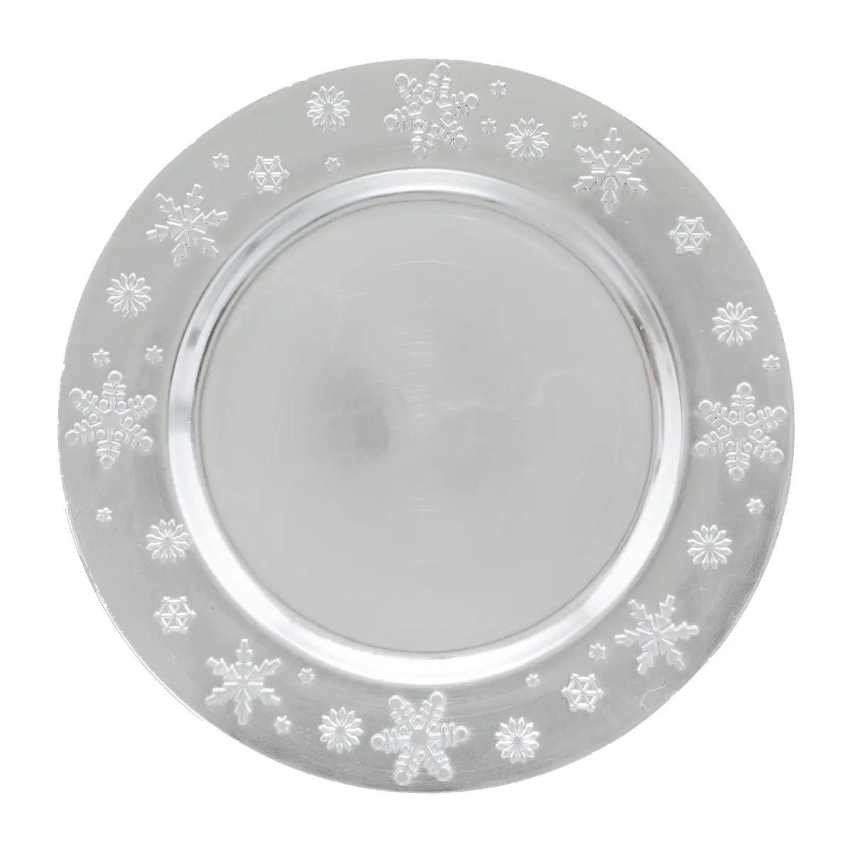 UNTERTELLER Weihnachten Ø 33 cm - Silberfarben, Kunststoff (33cm) - Atmosphera Createur d´interieur