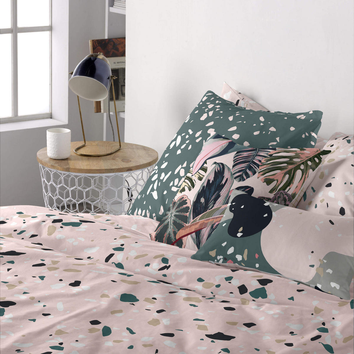 KISSENBEZUG granite 60x60 cm mehrfarbig - Multicolor, Textil (60/60cm) - Happy Friday