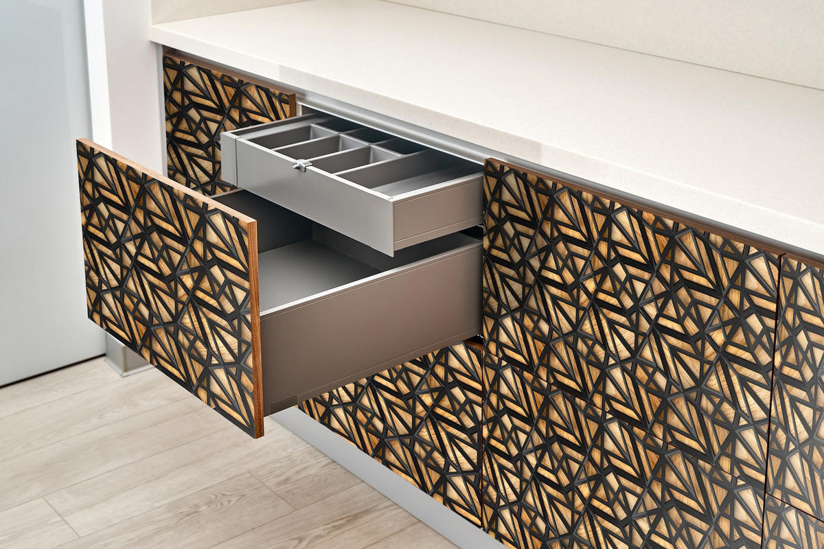 MÖBLAUFKLEBER 100x50 cm braun - Hellbraun, Kunststoff (100/50/0.1cm) - Wallfluent