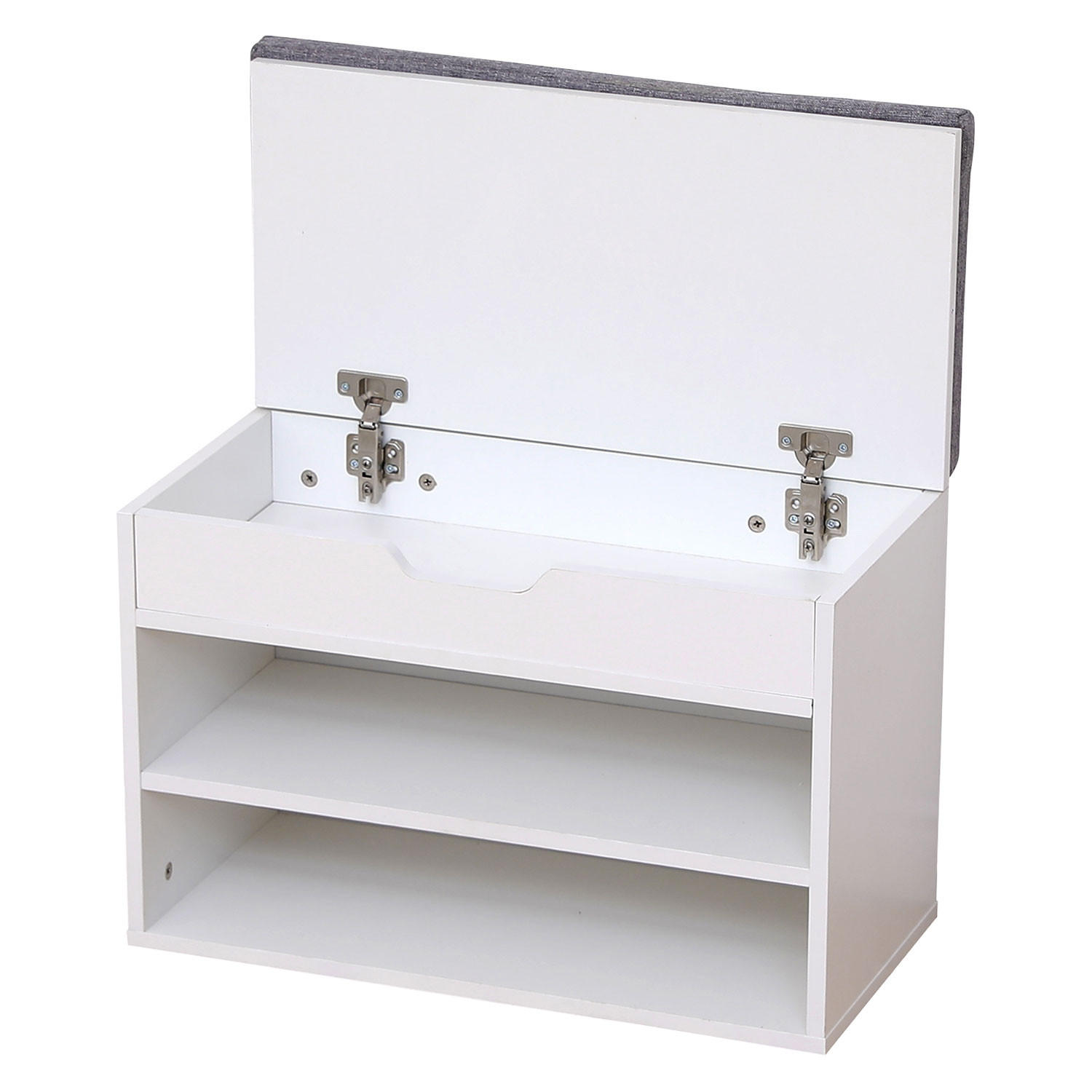 SCHUHMÖBEL Alan Weiß - Weiß, Holzwerkstoff (29.5/42/60cm) - Happy Garden