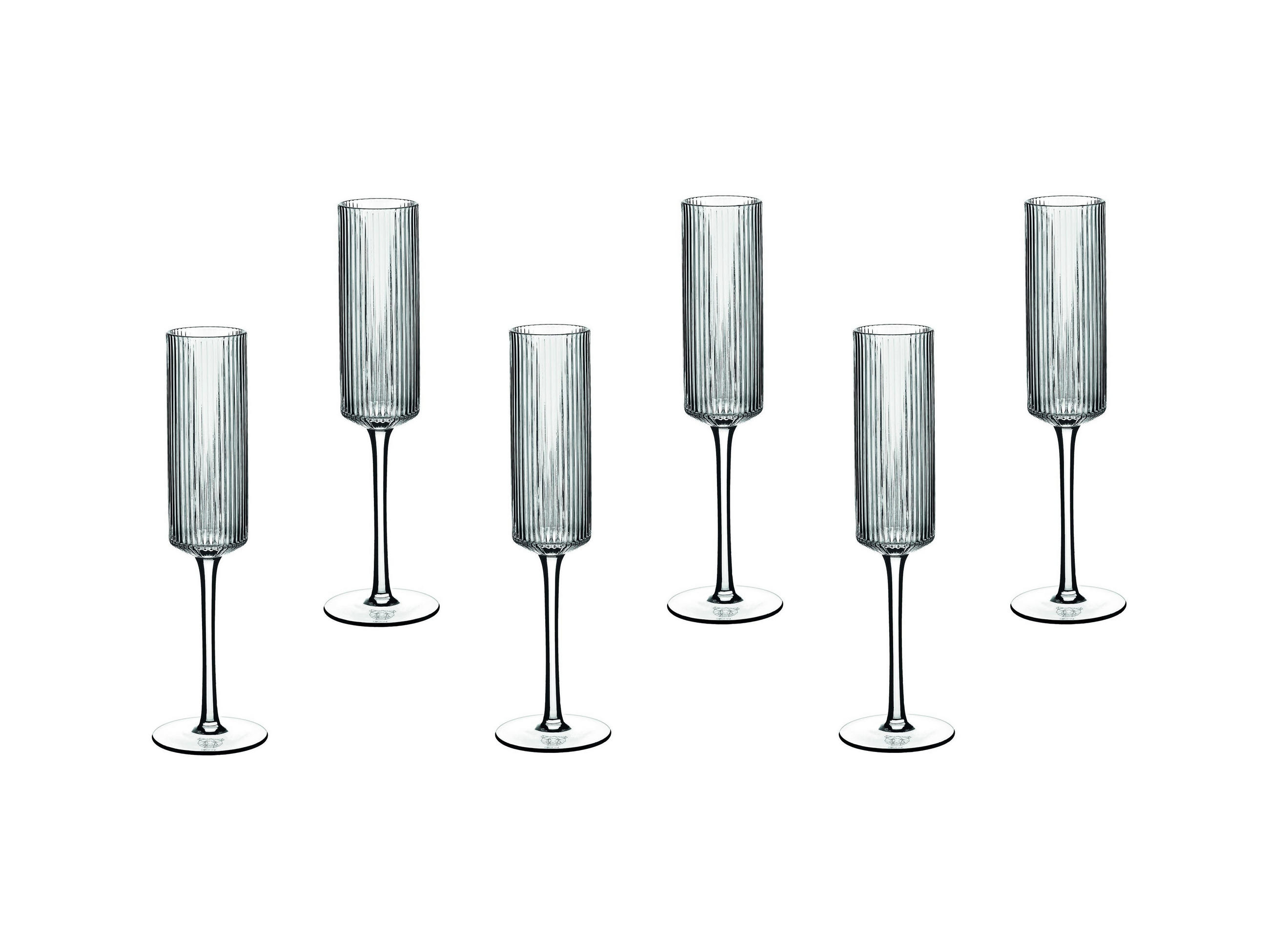 CHAMPAGNERFLÖTE Linje 200ml - 6er-Set - Transparent - Transparent, Glas (0.2L) - Björn