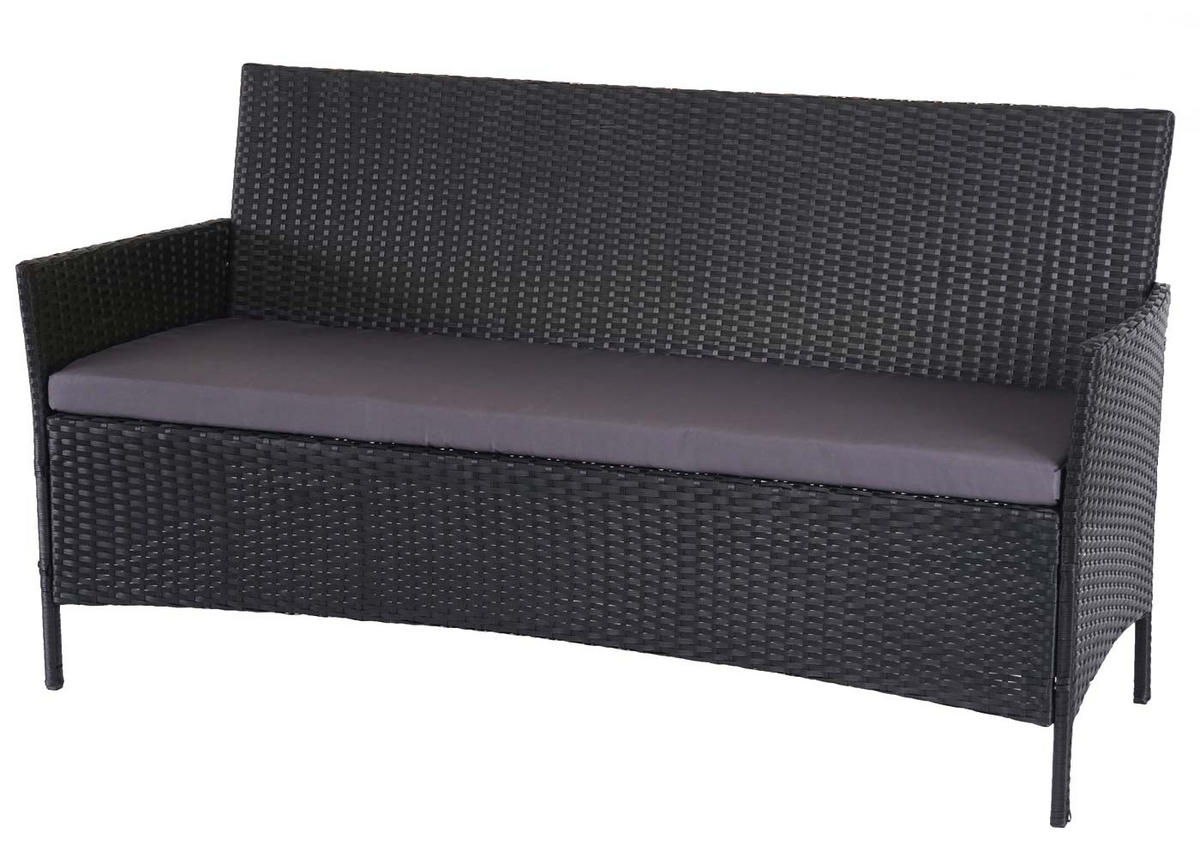 GARTENBANK 3-Sitzer 82x154x60cm Anthrazit/Anthrazit - Anthrazit, Metall (154/82/60cm) - PROREGAL