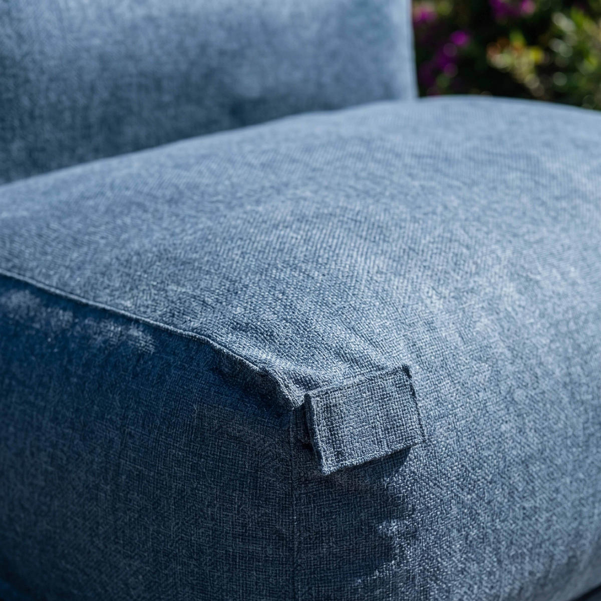SESSEL, Pazifikblau - Blau, Textil (85/65/85cm) - Oviala