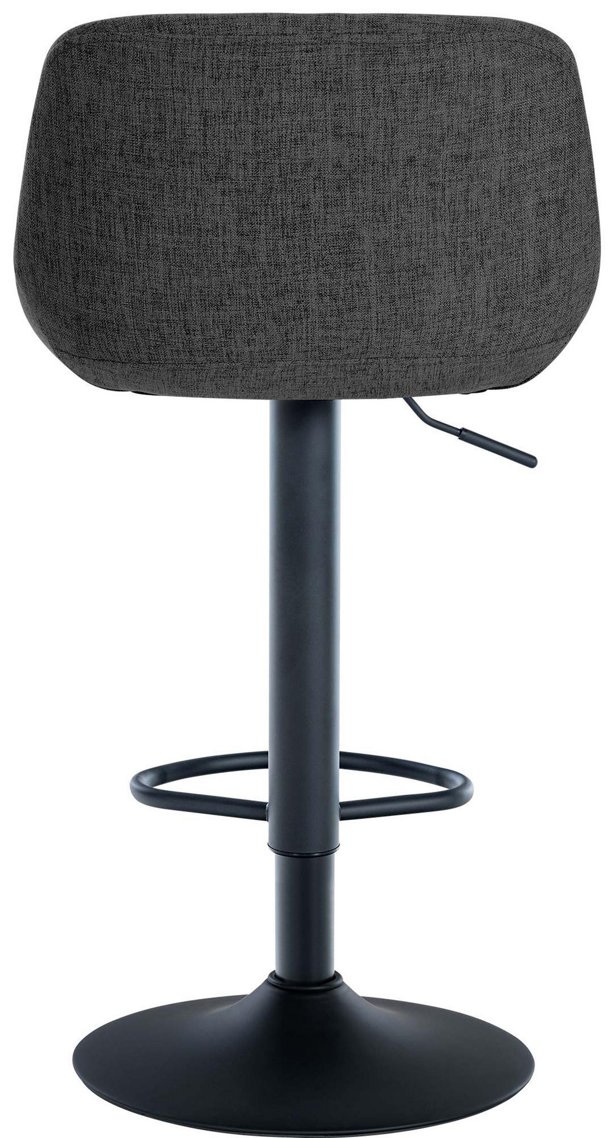 BARHOCKER 2er Set Lotus Stoff schwarz - Schwarz, Textil/Metall (43/103/49cm) - TPFLiving