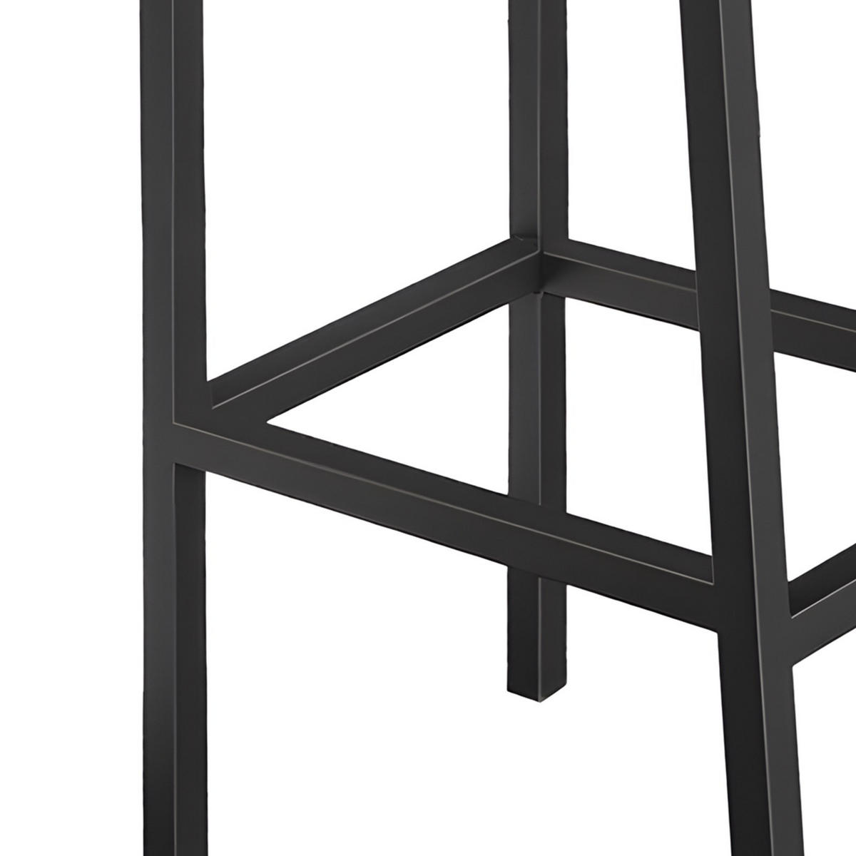 BARHOCKER 2er-Set mit Lehne Metall Dunkelbraun Schwarz 40/30/90 cm - Dunkelbraun/Schwarz, Holzwerkstoff/Metall (30/90/40cm) - Begryf