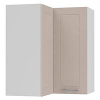 ECKHÄNGESCHRANK Kvantum W12/60 Weiß / Kaschmir Matt 60 / 60 / 72cm - Kaschmir/Weiß, Holz/Holzwerkstoff (60/72/60cm) - Feldmann-Wohnen