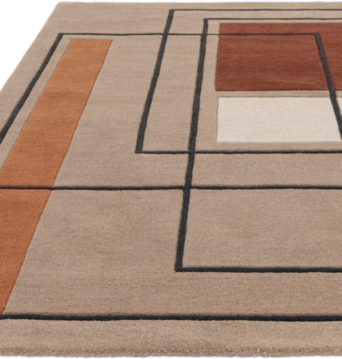 TEPPICH handgetuftet Wolle MOCACCINO Braun 120 x 170 cm - Braun, Naturmaterialien (120/170cm) - Novatrend