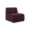 SOFAELEMENT Samt Stoff Rot - Weinrot/Schwarz, Holzwerkstoff/Kunststoff (75/77/90cm) - Makamii