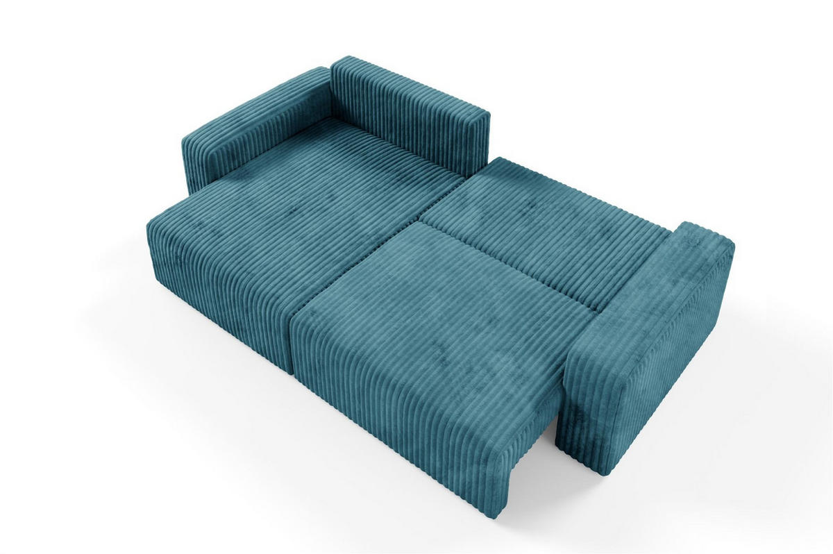 ECKSOFA Natalia - Blau, Holzwerkstoff/Textil (149/244cm) - Fun Möbel