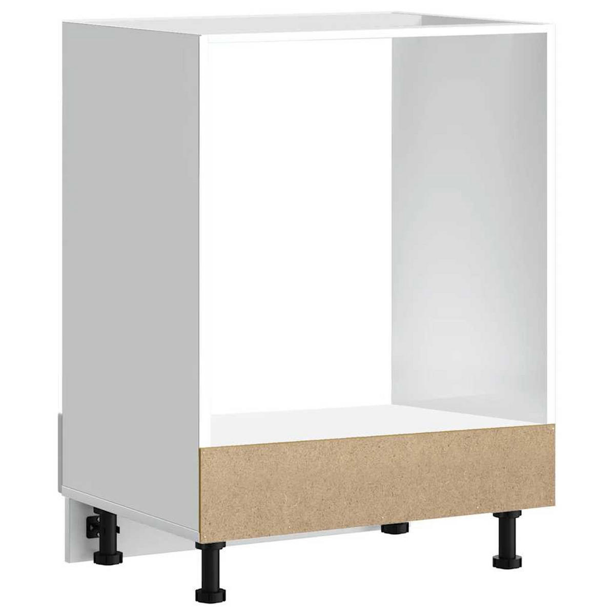 HERDUMBAUSCHRANK Porto Hochglanz-Weiss Holzwerkstoff - Weiß, Holzwerkstoff (46/81.5/60cm) - vidaXL
