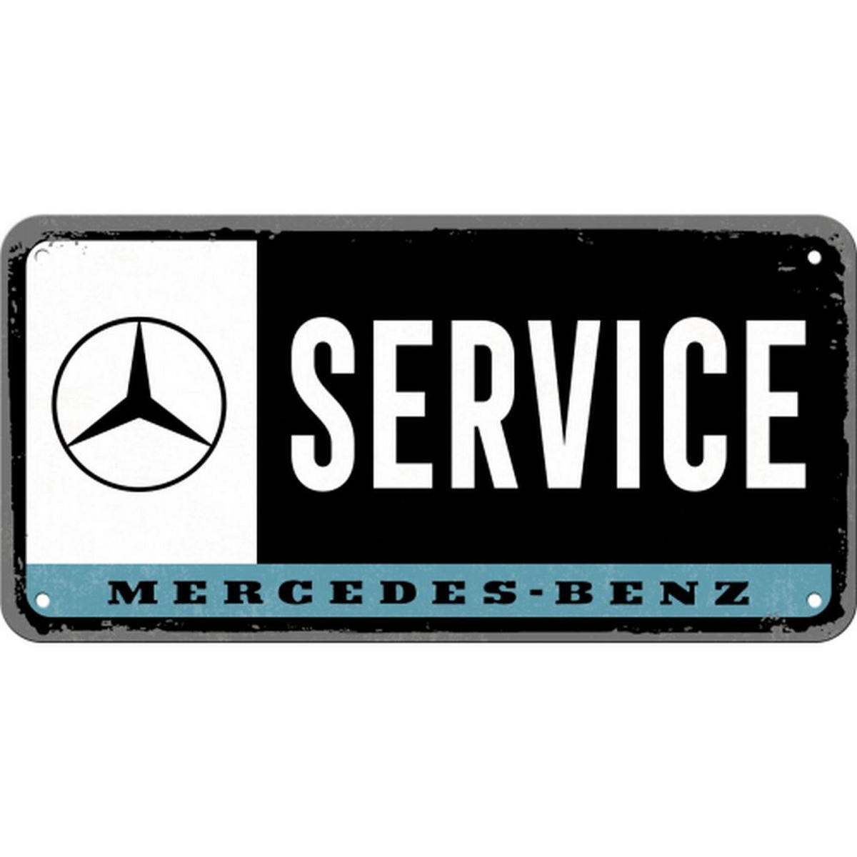 HÄNGESCHILD 10/20 cm Mercedes-Benz Service - Multicolor, Metall (20/10/0.2cm) - Nostalgic-Art