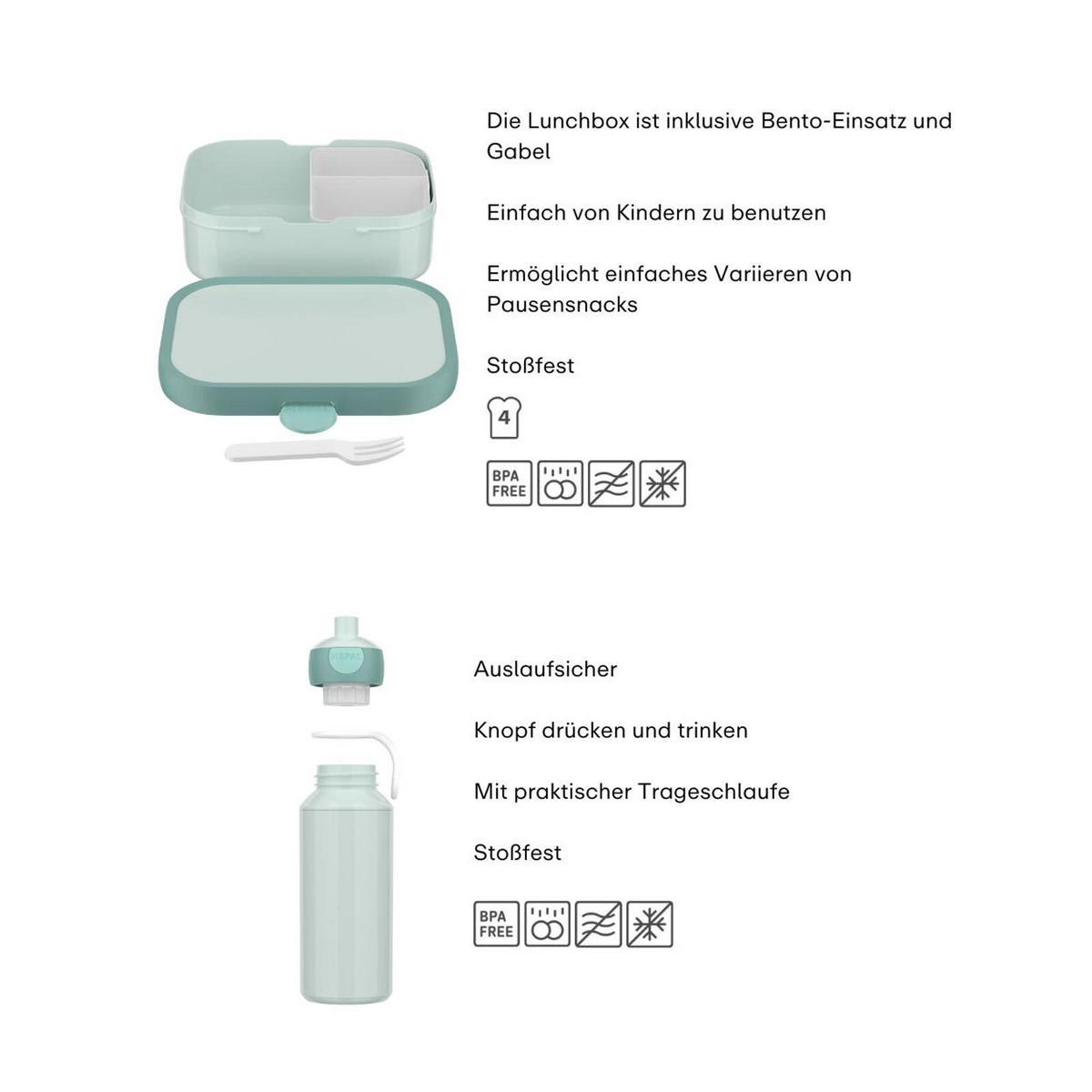 LUNCHSET Campus Switch Cool Blue / Cool Pink 2er Set - Blau/Pink, Kunststoff (1/1/1cm) - Mepal
