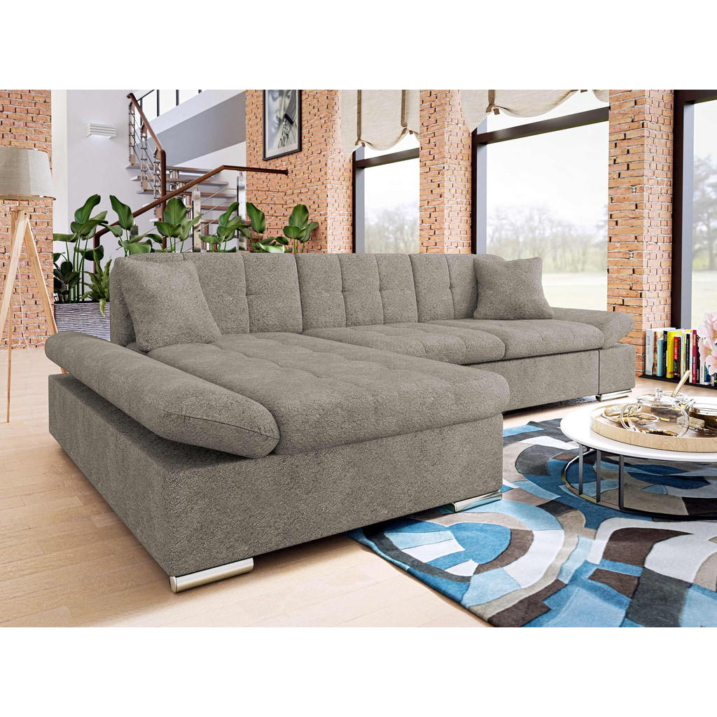 Thumbnail - Mirjan24 Ecksofa, Hellbraun, Textil, 5-Sitzer, links montierbar, L-Form,Rechteckig, 278x161 cm, Wohnzimmer, Sofas & Couc...