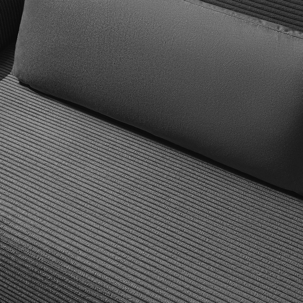 3-SITZER SCHLAFSOFA MOLLIS, Corduroy, Grau - Grau, Holz/Holzwerkstoff (250/93/108cm) - KONSIMO®