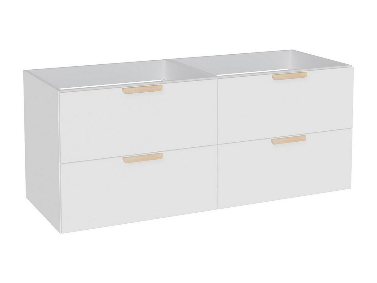 WASCHBECKENUNTERSCHRANK - 120 cm x 46 cm - holz - weiß Avoreli - Weiß, Holz (120/50/46cm) - Vente-Unique