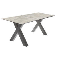 ESSTISCH ausziehbar Eike 5 160 x 90 x 75 Esszimmertisch Graphit/Keramik Hell - Hellgrau, Holz (160/90/75cm) - 58aufmkessel