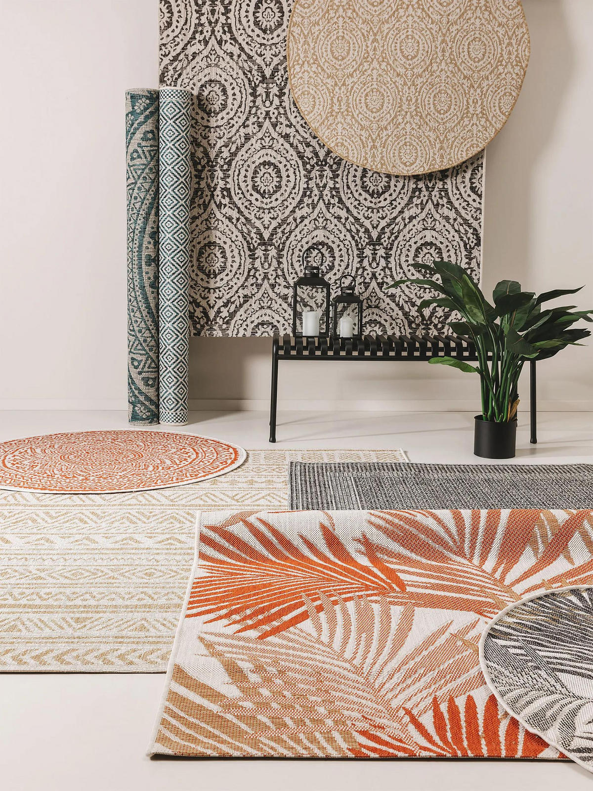 OUTDOORTEPPICH Cleo Cream/Beige 160x230 cm - Creme, Textil (160/230cm) - benuta Nest