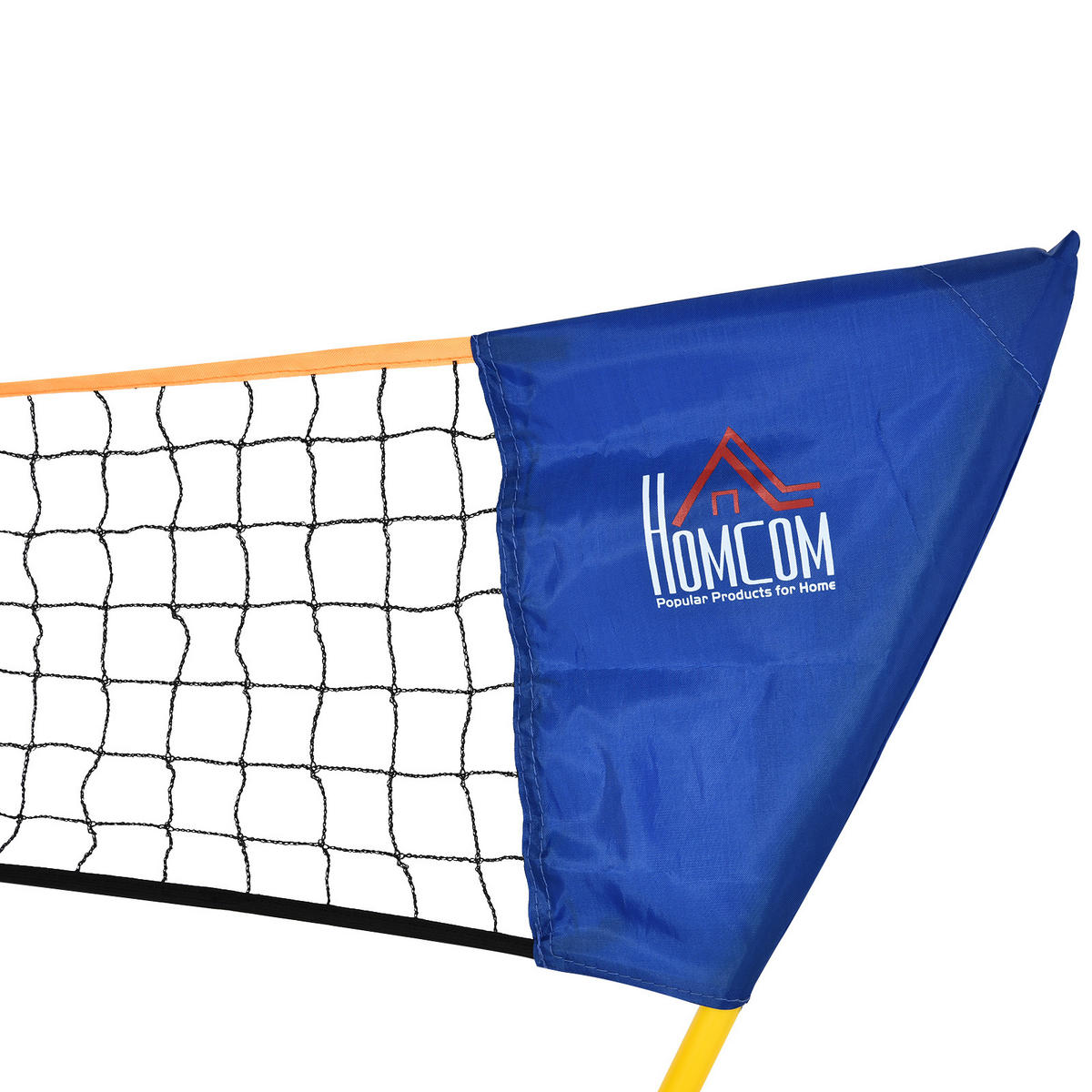 BADMINTONNETZ, Kunststoff, Gelb/Blau, 286L x 33B x 157H cm - Blau/Gelb, Kunststoff (33/286cm) - HOMCOM